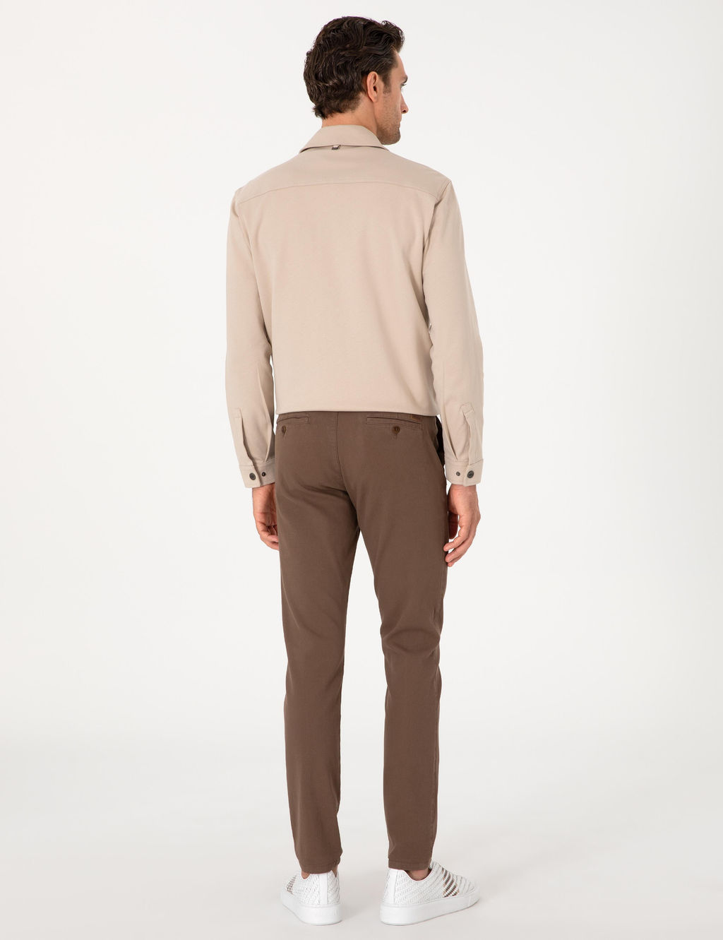 Kahverengi Slim Fit Kanvas Pantolon - Cacharel фото 4