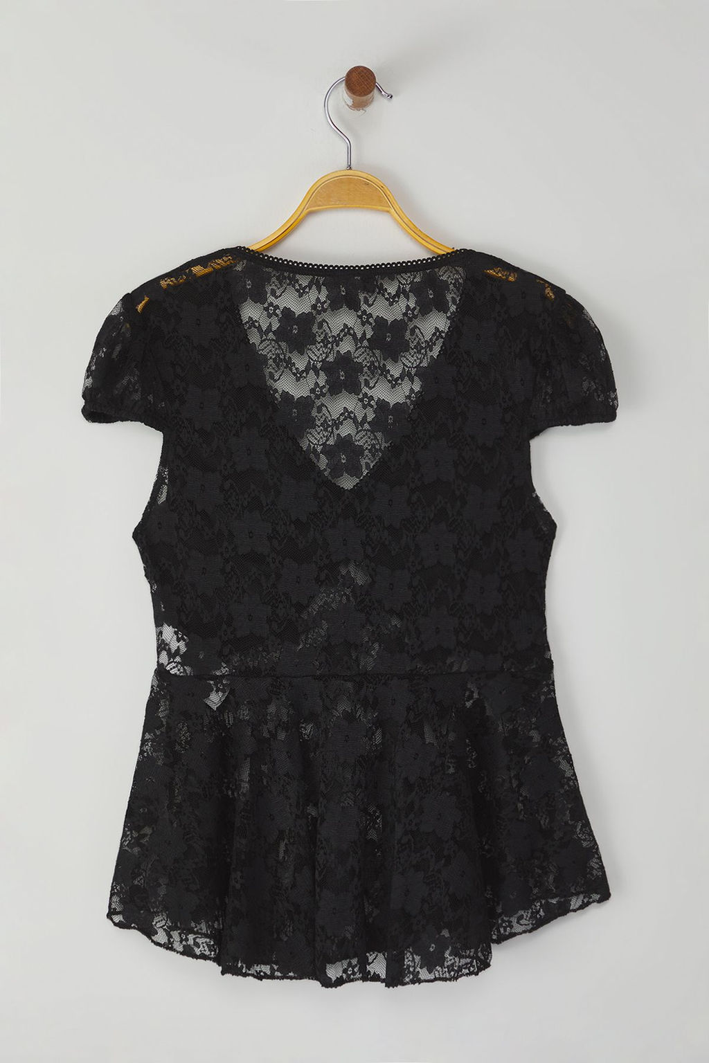 Trendyolmilla Siyah Tul Fitted/Vucuda Oturan Esnek Orme Bluz TWOSS25BZ00049  фото 6