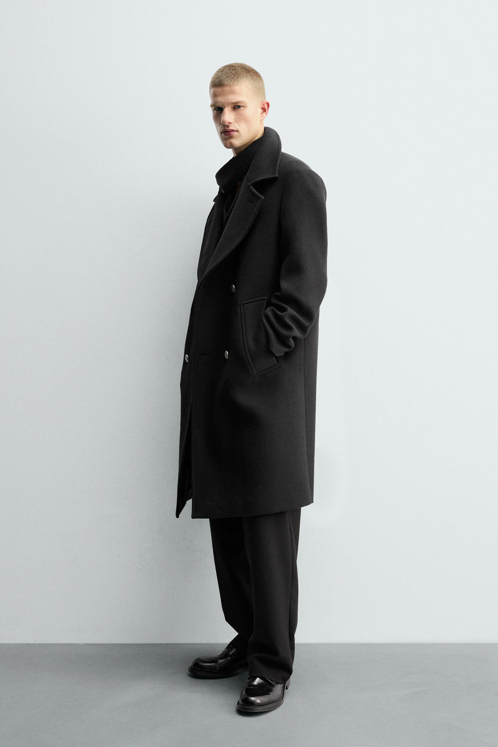 DOUBLE-BREASTED WOOL COAT - Zara фото 4