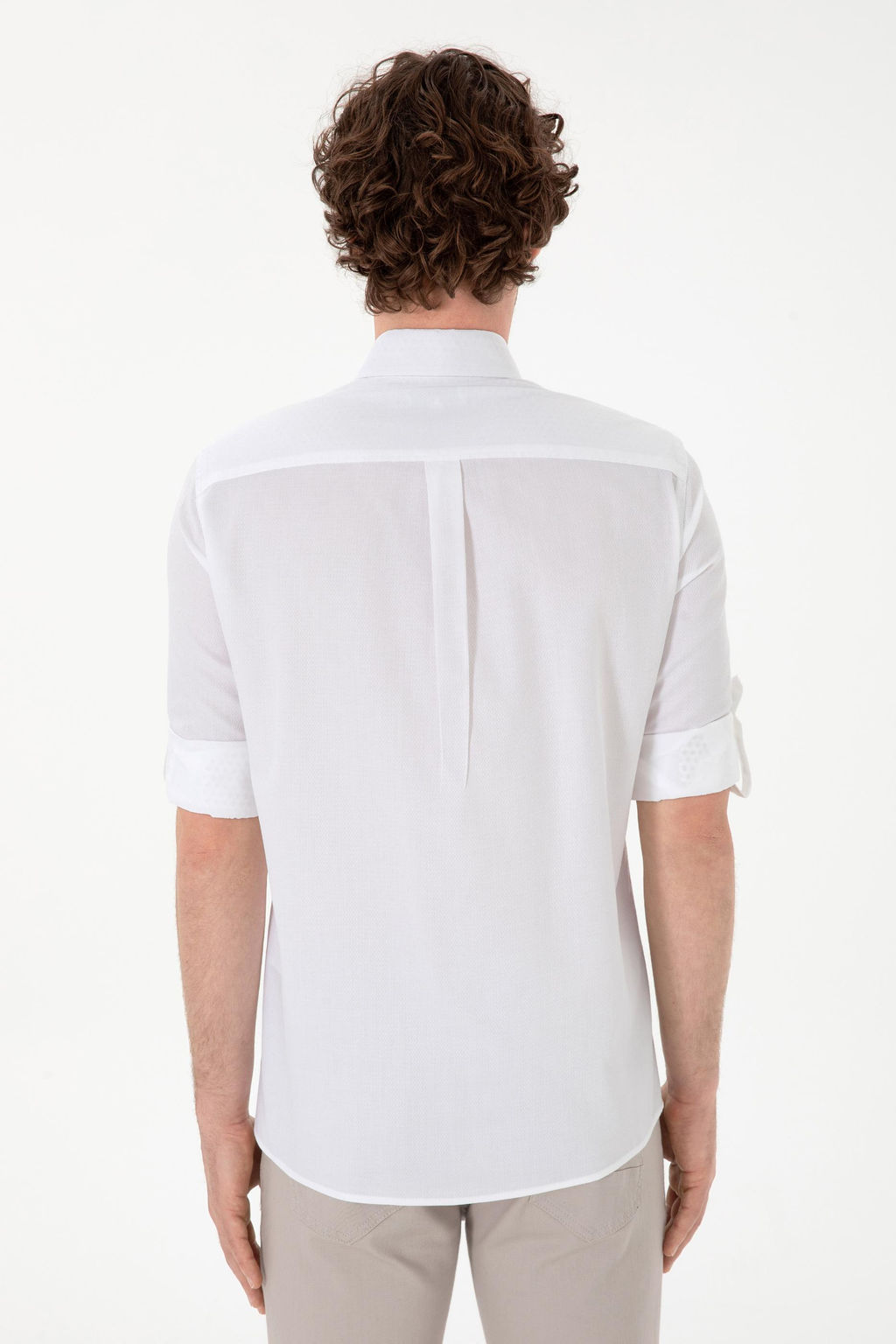 Erkek Beyaz Uzun Kollu G_mlek Sepette S_rpriz _ndirim - U.s. polo assn фото 5