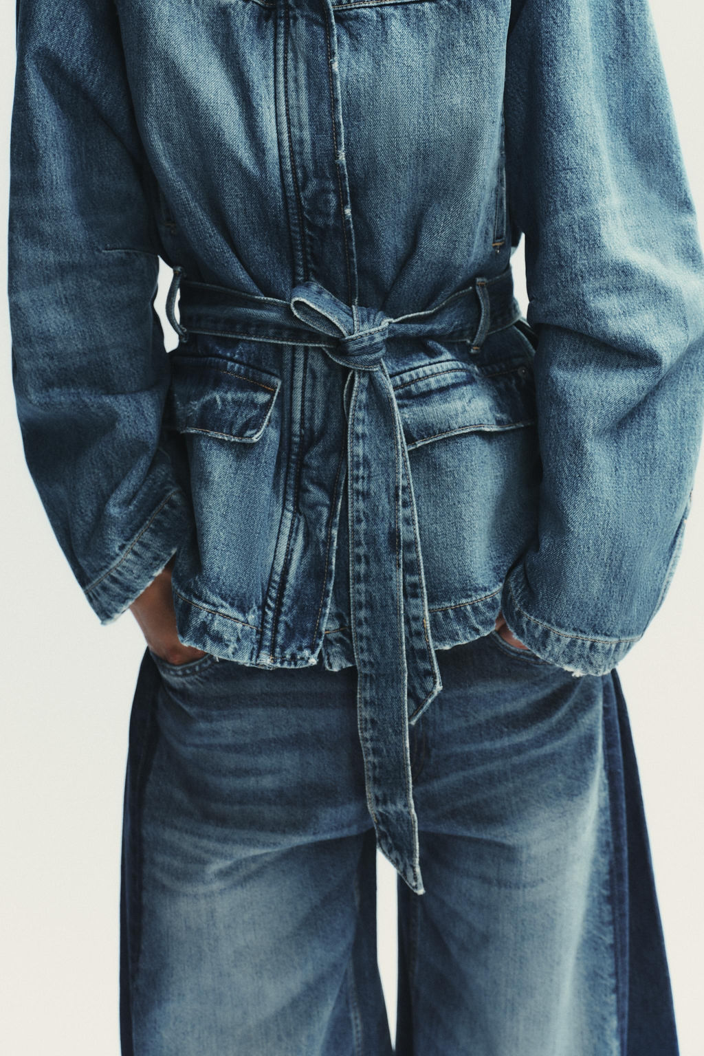 TRF LONG DENIM JACKET - Zara фото 3