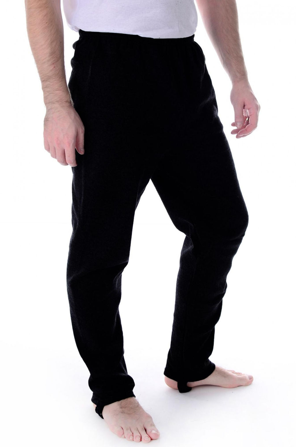 Кальсоны со штрипками чёрные, трикотаж - Малина фото 2