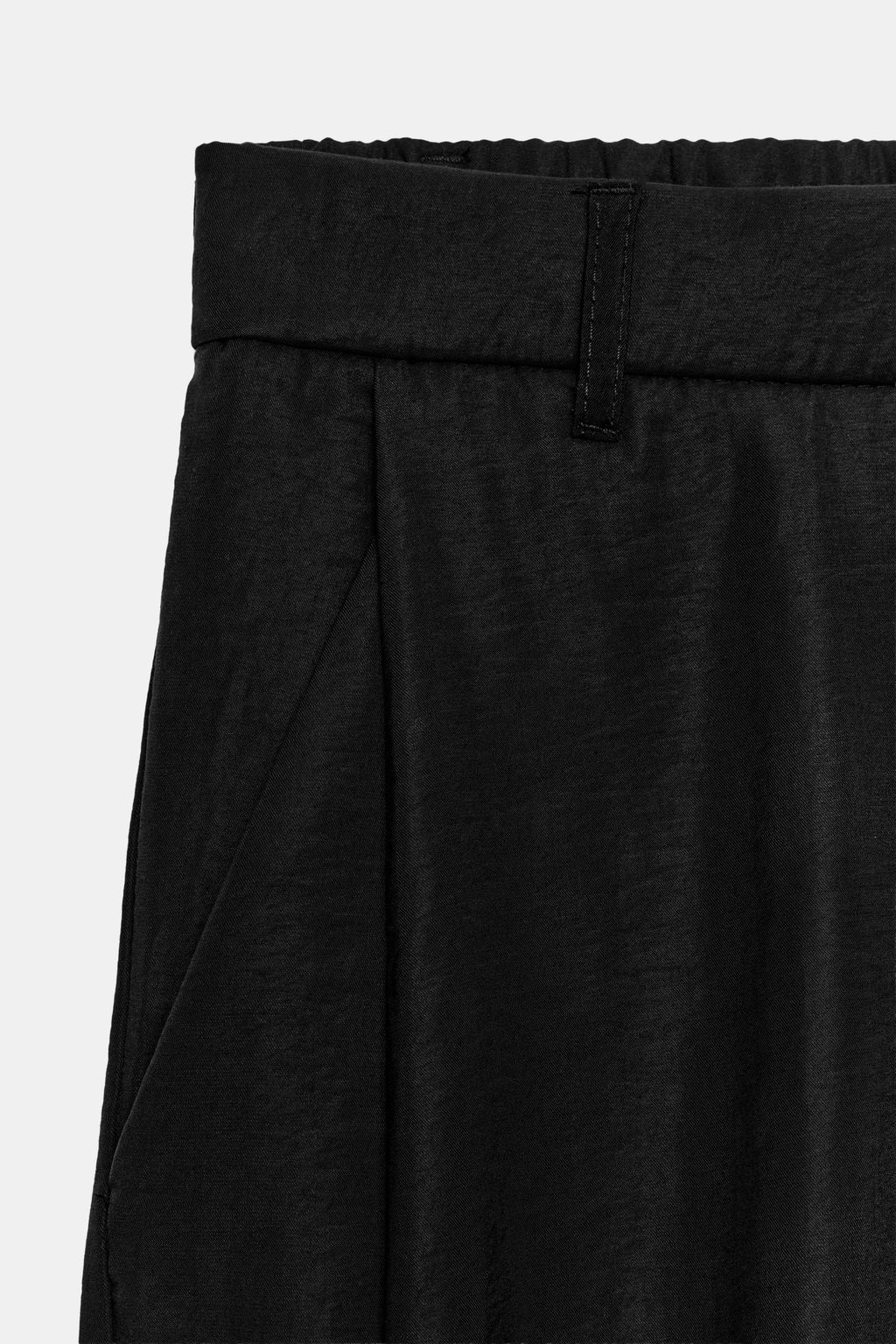 Брюки Zara Pantalon Fluido Pliegues черные
