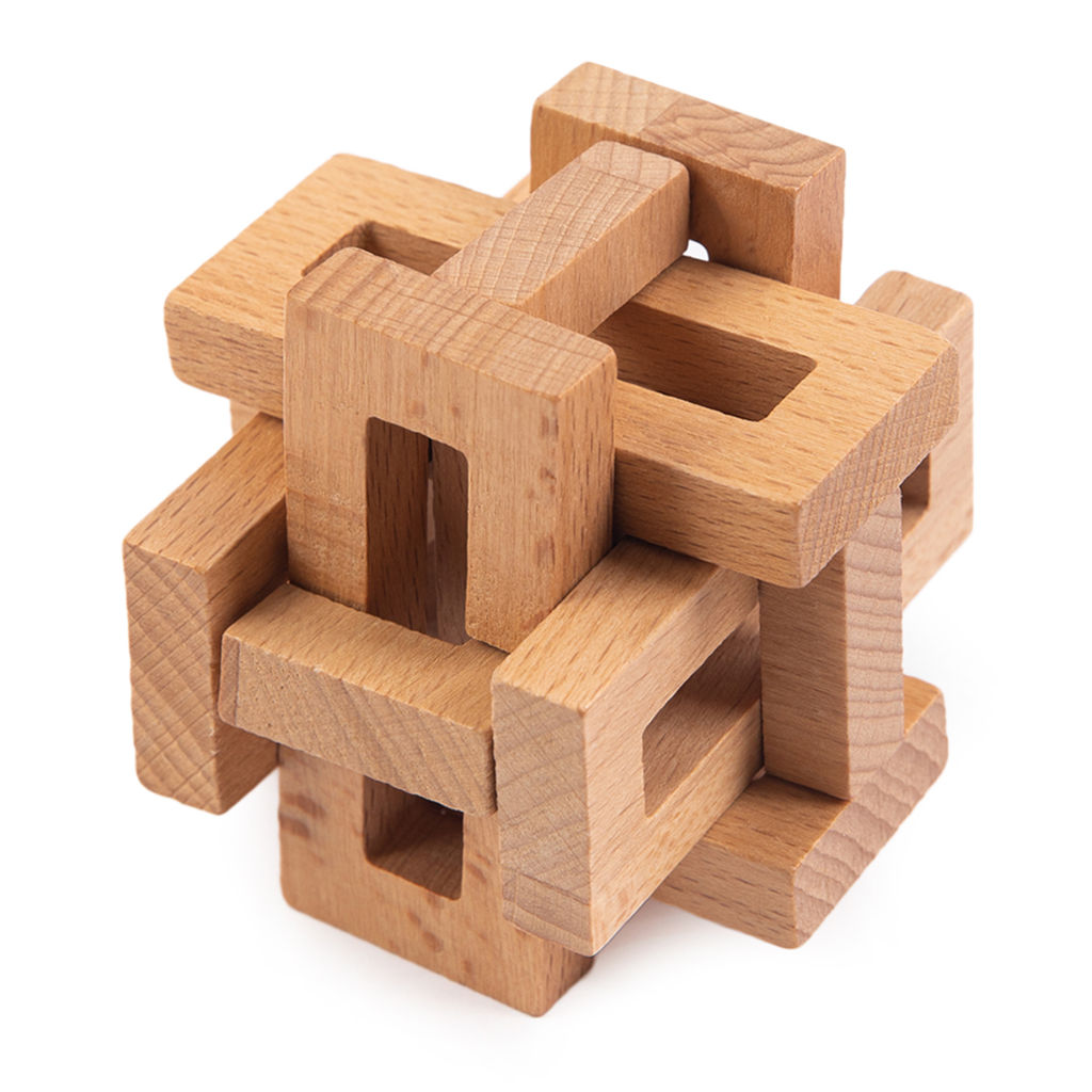 DELFBRICK DLS-16 Головоломка деревянная 1 шт 2-й сорт Китайский иероглиф 8 элемент