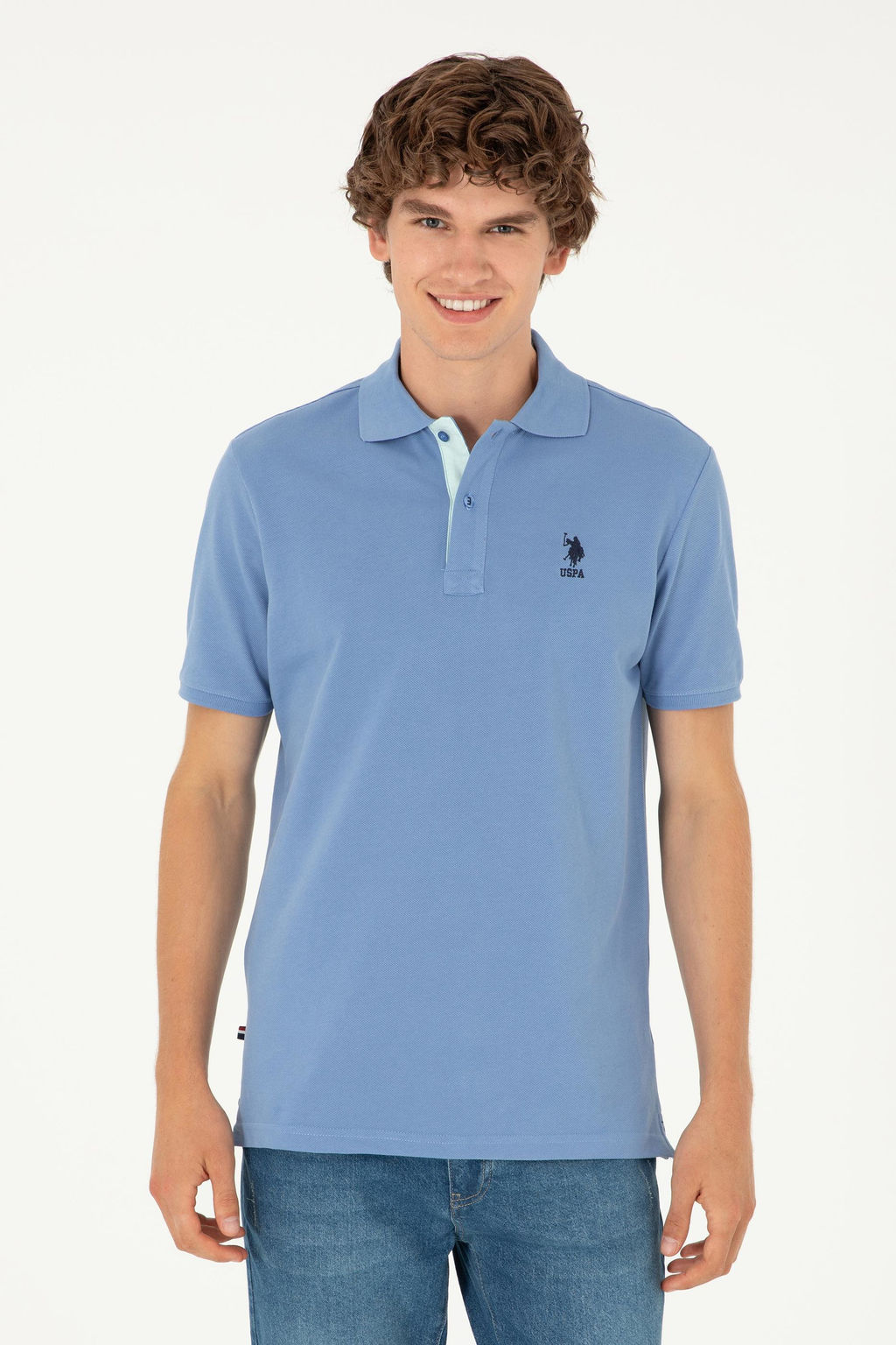 Мужская темно-синяя базовая футболка Неожиданная скидка в корзине