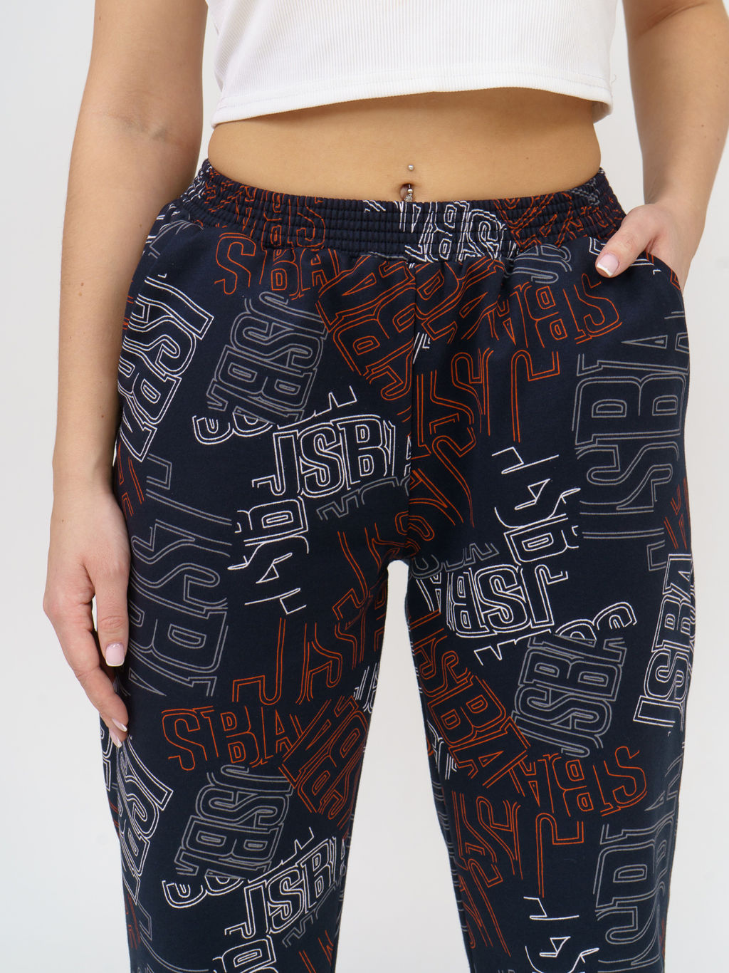 905 Брюки "Темно-синий/коралл"