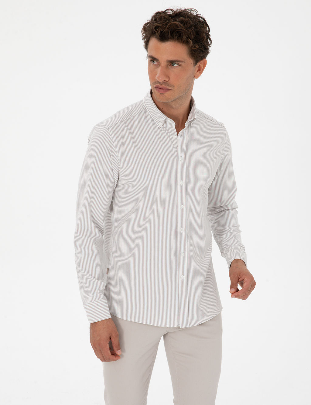 Vizon Slim Fit _izgili Slim Fit G_mlek