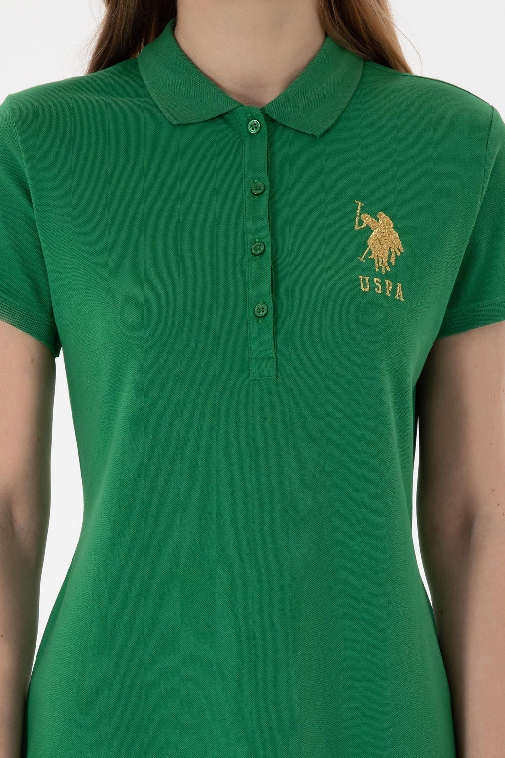 Kad_n Ye_il Polo Yaka Mini Boy _rme Elbise - U.s. polo assn фото 5