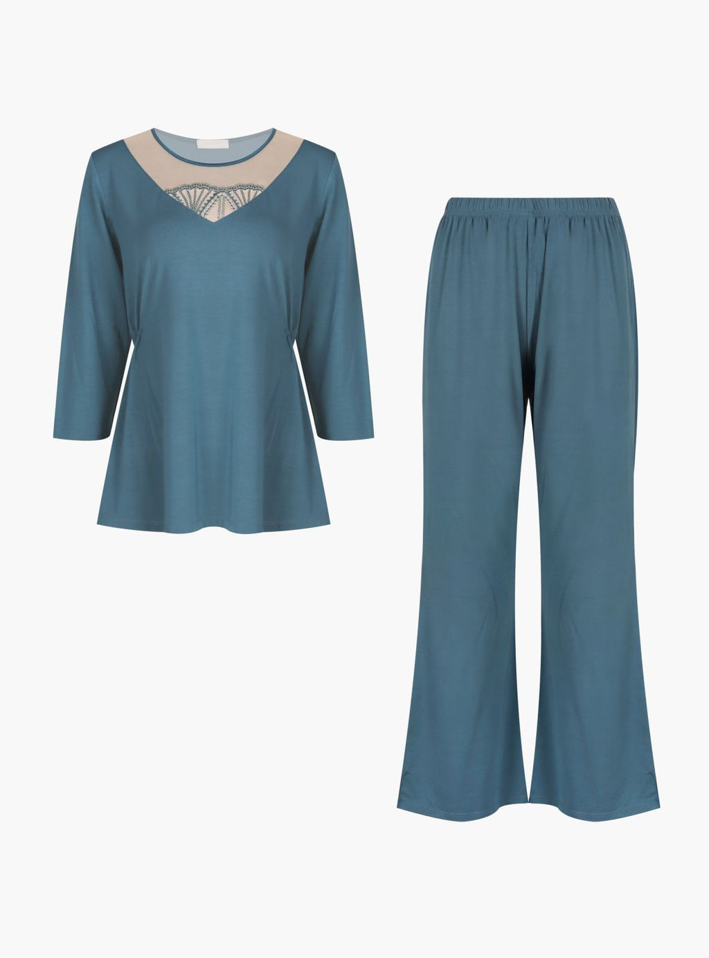 Пижама домашняя Indefini с длинным рукавом и брюками из модала  фото 5