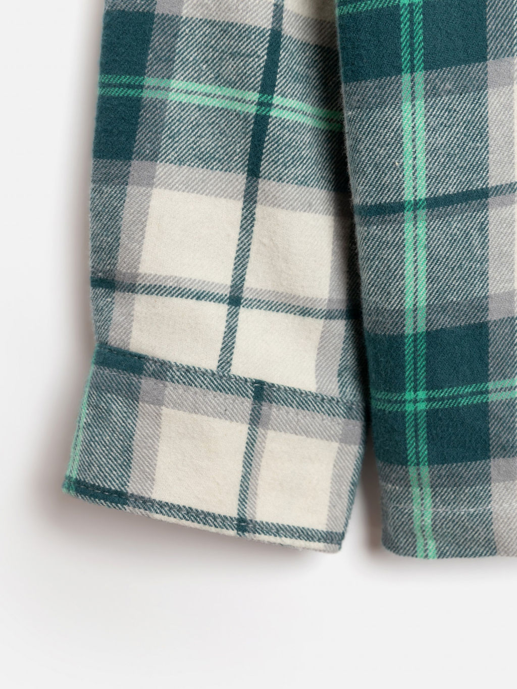 ACOOLA / Сорочка верхняя детская для мальчиков Brico бирюзовая клетка фото 5