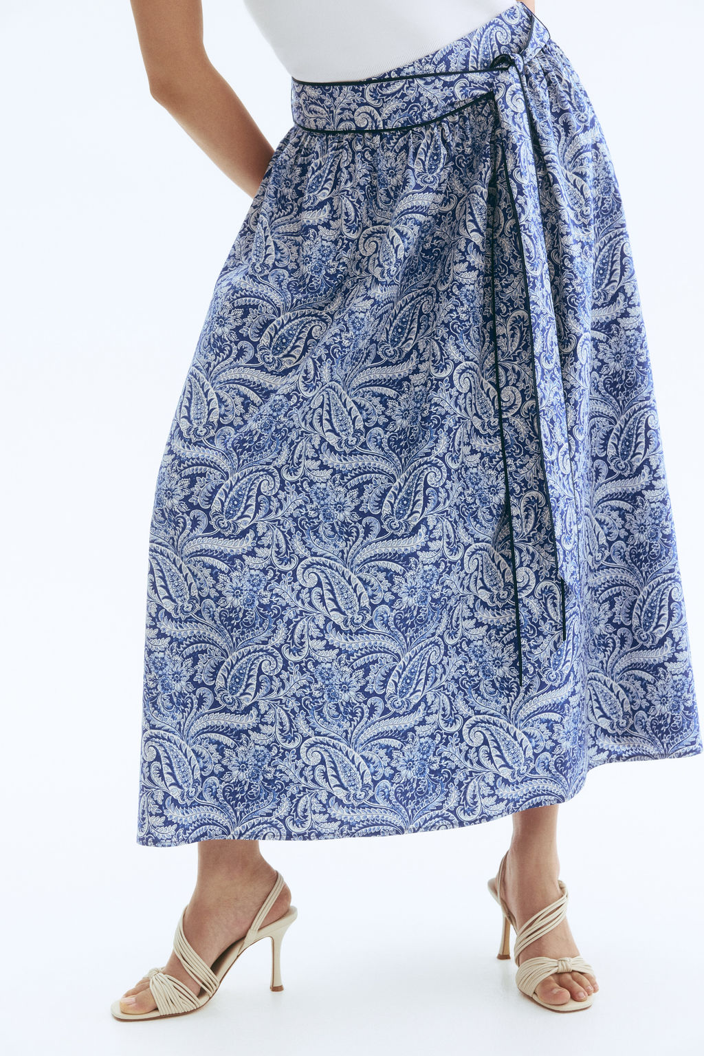 Falda de popelina con lazada - H&m фото 5