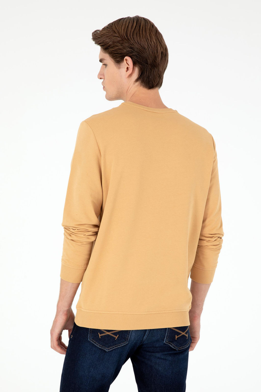 Мужской свитшот светло-коричневого цвета Неожиданная скидка в корзине - U.s. polo assn фото 5