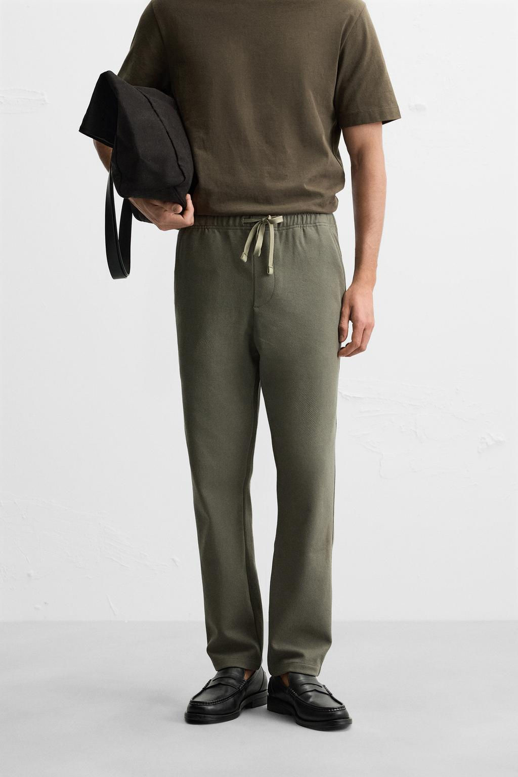 COMFORT FIT JOGGER WAIST TROUSERS - Zara фото 19