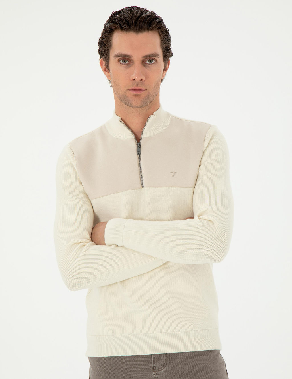 Бежевый зауженный свитер - Cacharel фото 3