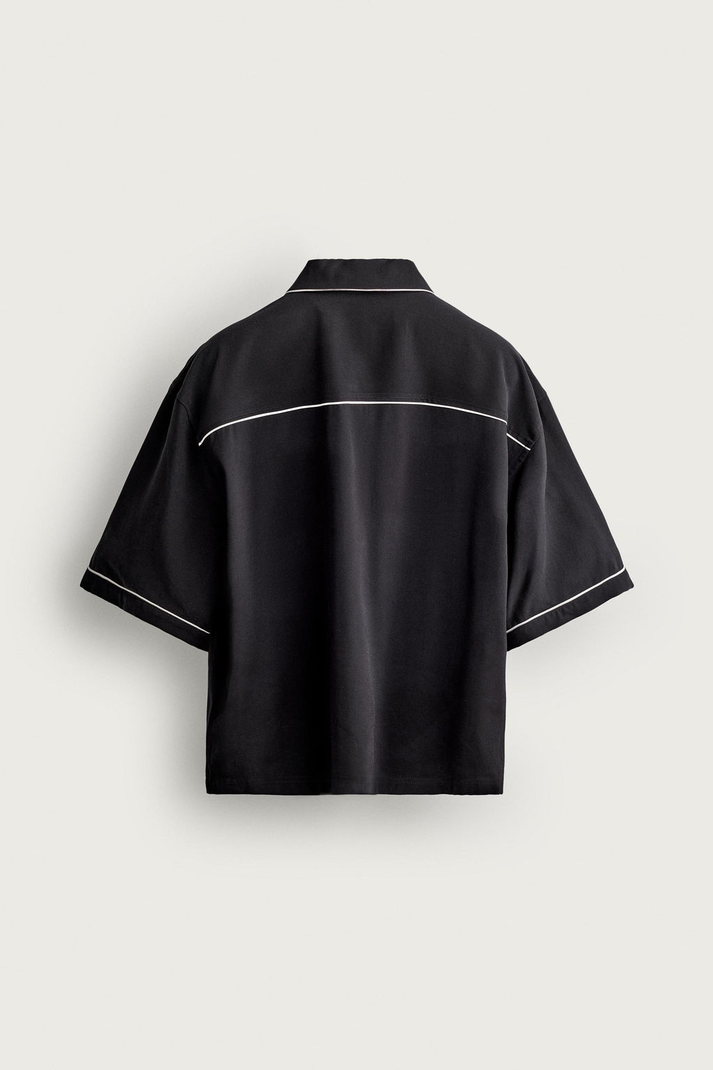 CAMISA RELAXED FIT BORDADO CONTRASTE / Negro - Zara фото 7