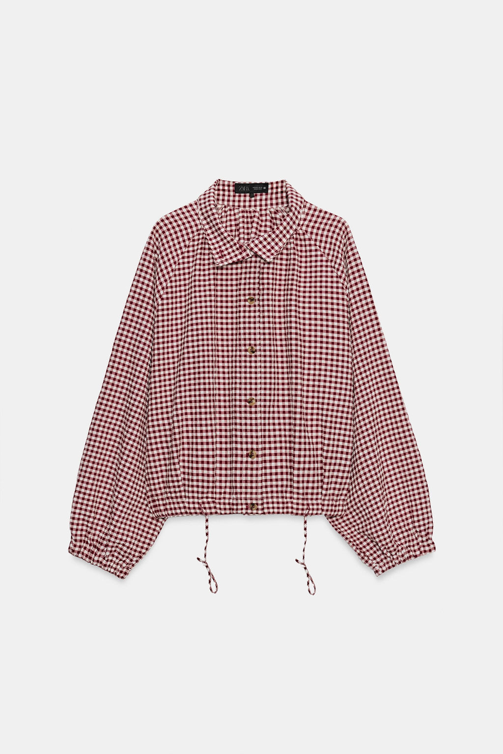 CHAQUETA CUADROS / Crudo / Granate - Zara фото 2
