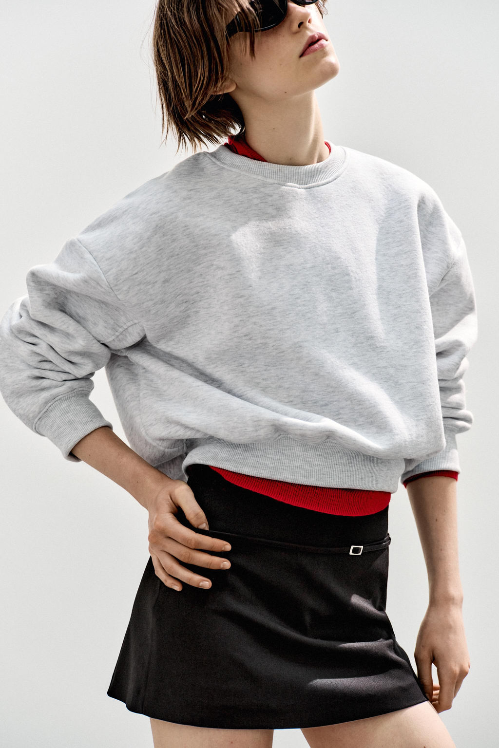 SUDADERA FELPA B?SICA / Gris vigor? - Zara фото 2