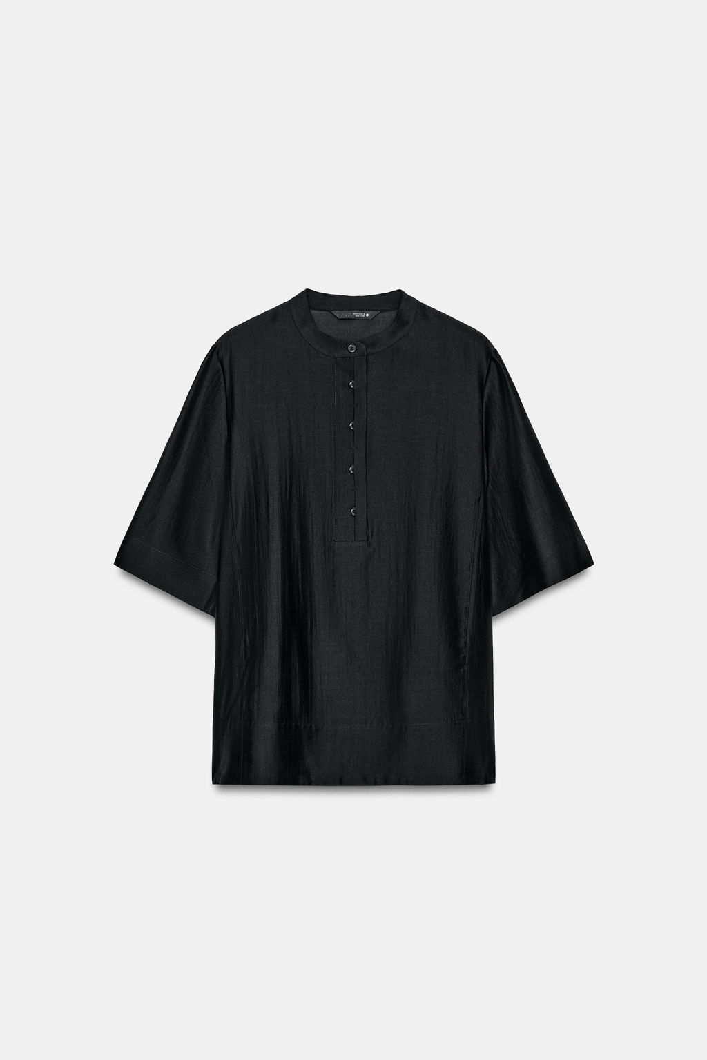 BLUSA FLUIDA MANGA CORTA ZW COLLECTION / Negro - Zara фото 7