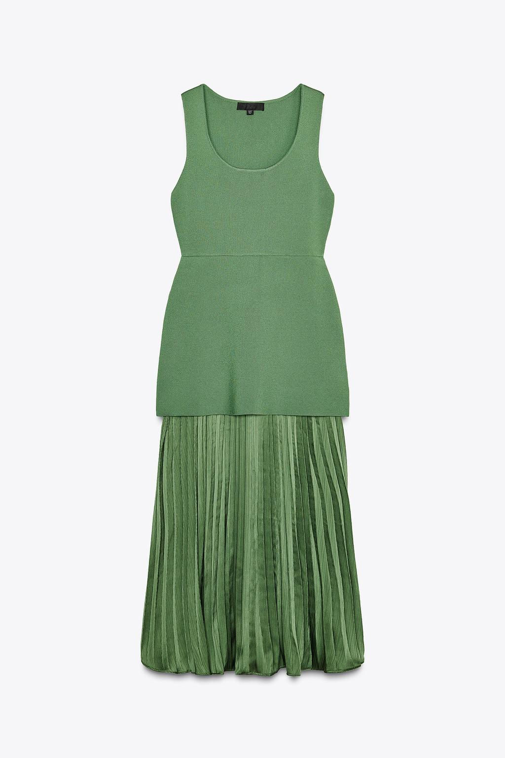PLEATED KNIT COMBINATION DRESS - Zara фото 8