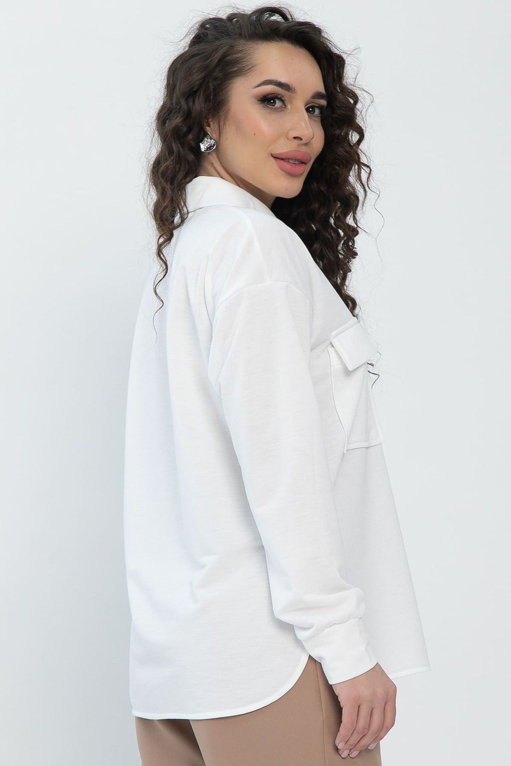 Поло рубашка Алькор (белая) Б13256-10М - Lt collection фото 4