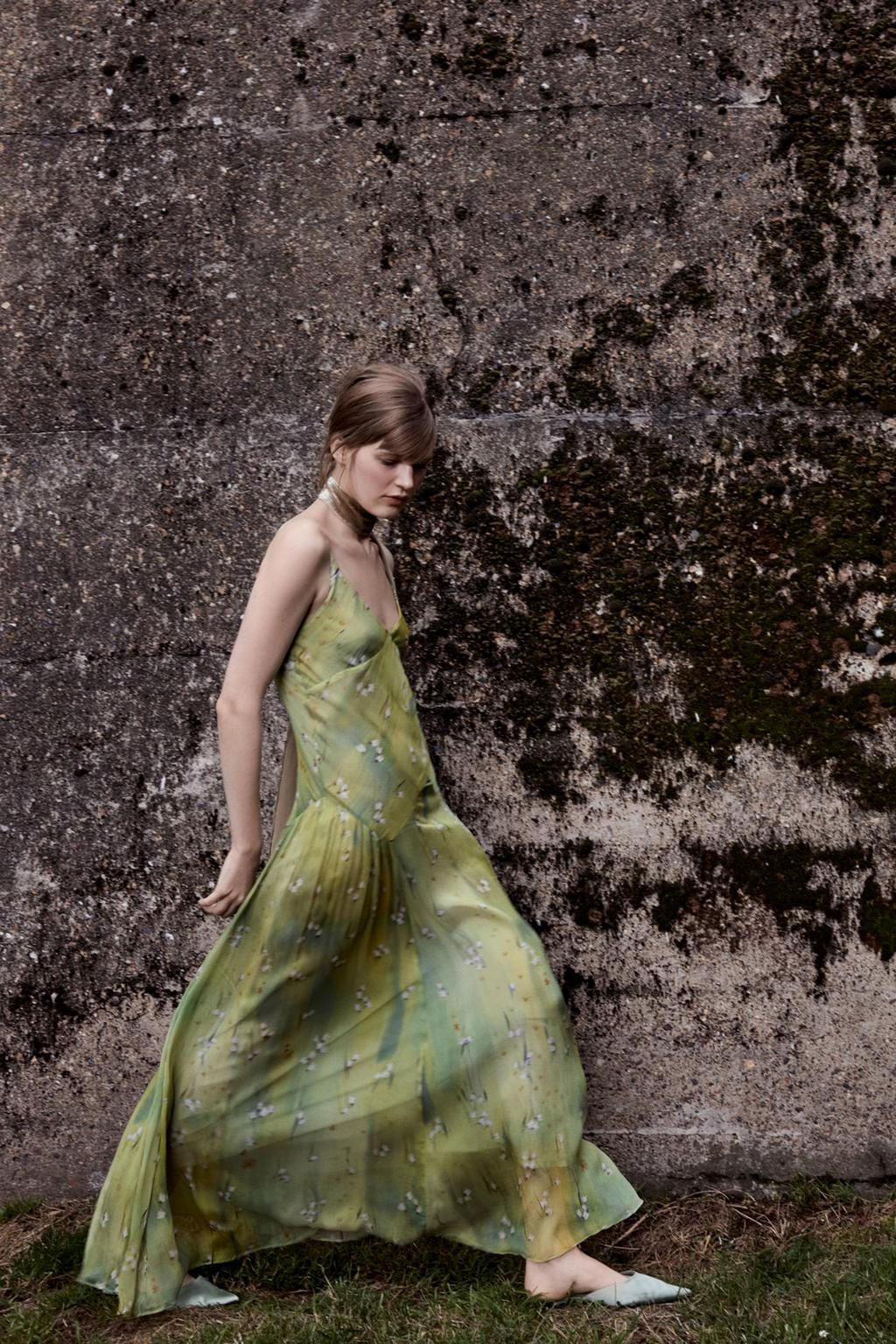 LONG DRESS WITH FLORAL PRINT - Zara фото 4