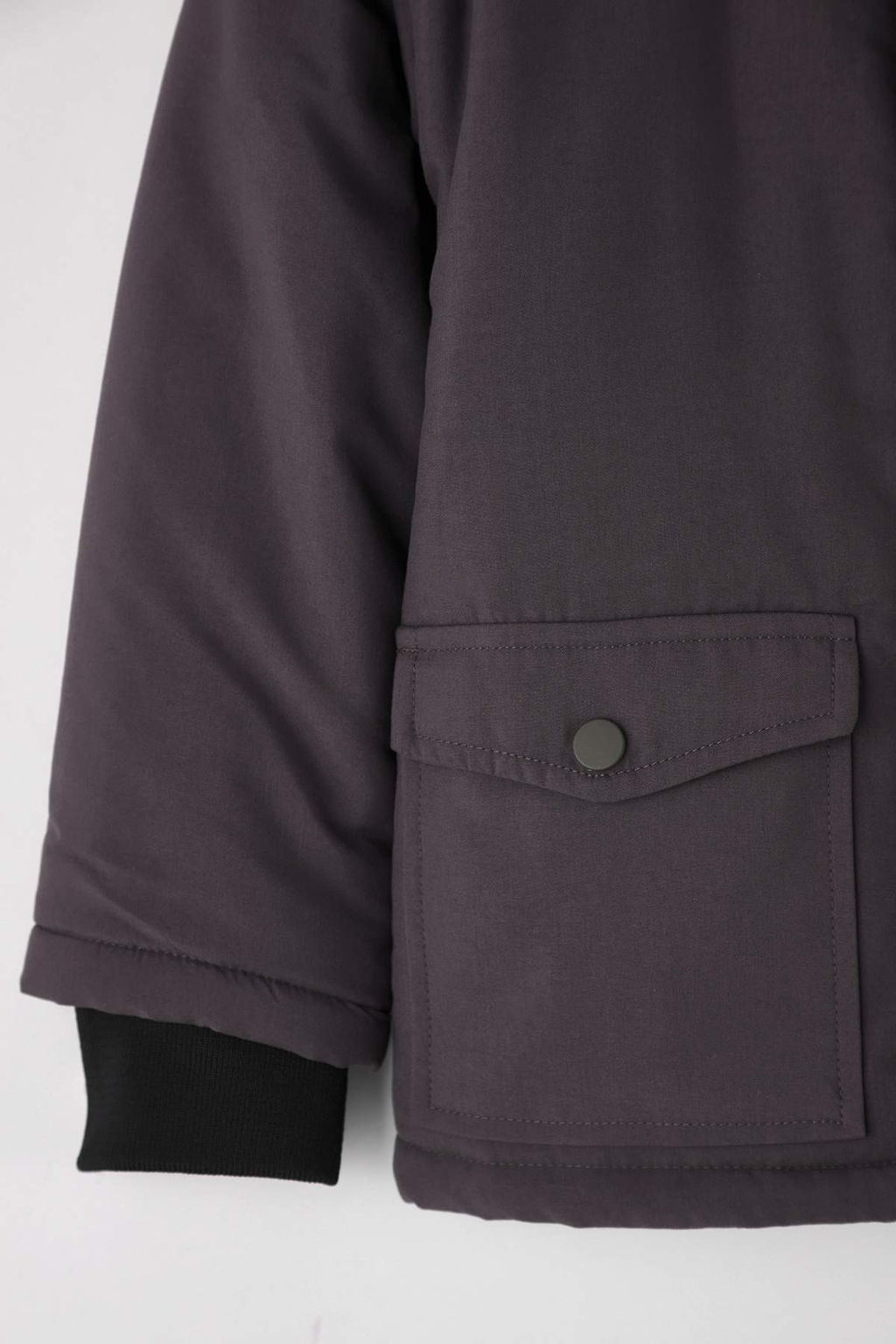 Haki Duz Kapusonlu Regular Erkek Cocuk Mont TKDAW26MO00012 - Trendyolmilla фото 8