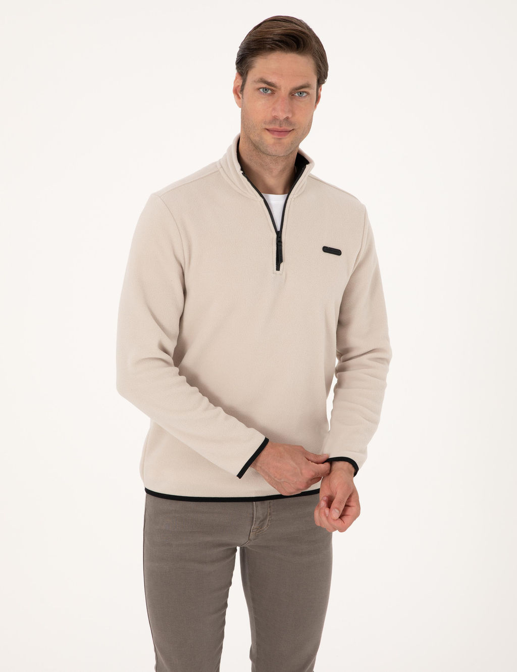 Ta_ Regular Fit Yar_m Fermuarl_ Polar Sweatshirt