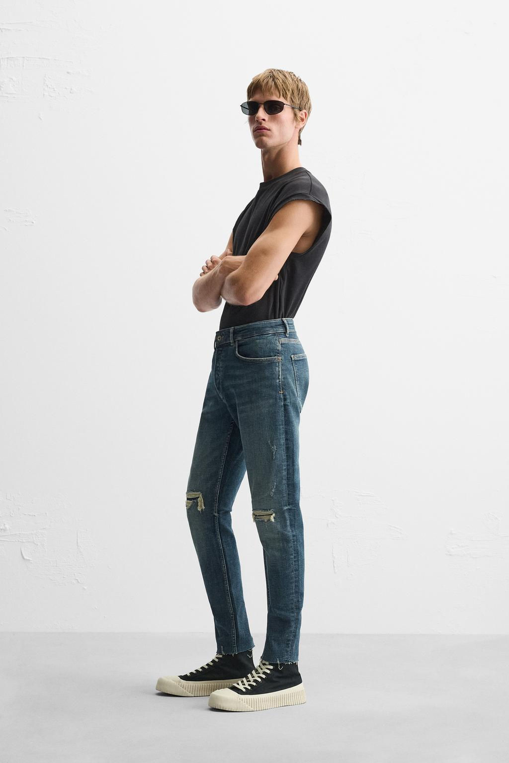 RIPPED SKINNY FIT JEANS - Zara фото 4