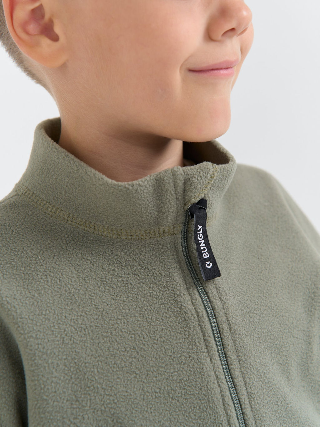 Олимпийка флисовая Колор блок Графит/Олива - Bungly фото 7