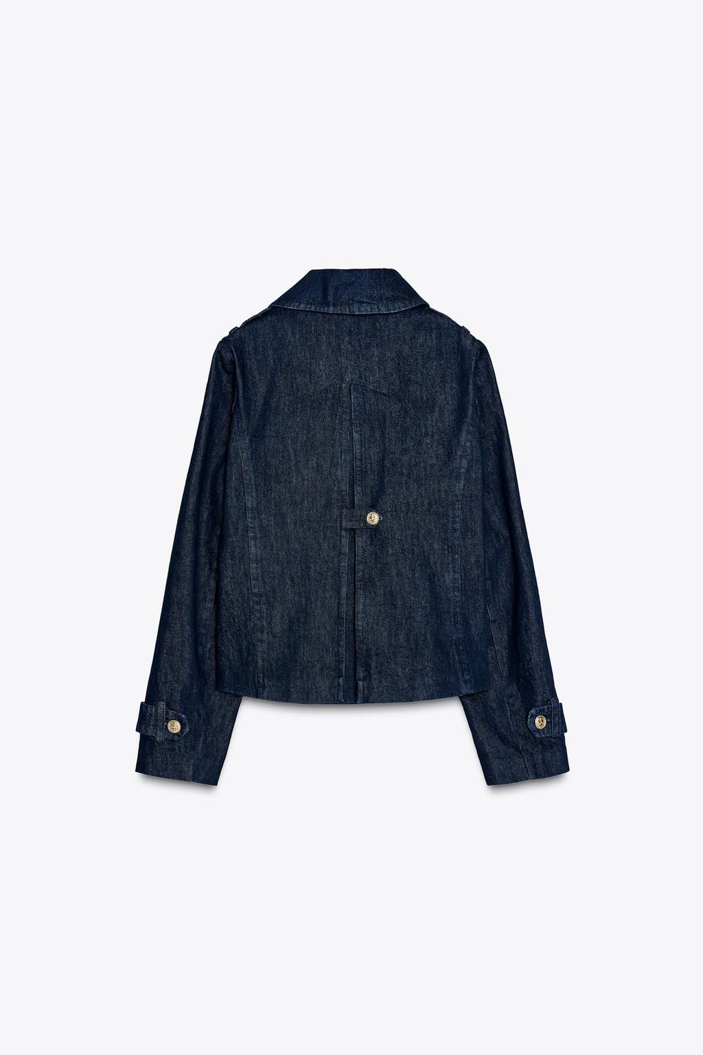 DOUBLE-BREASTED DENIM JACKET - Zara фото 6