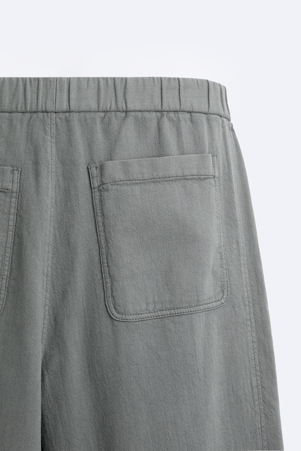 JOGGER WAIST COTTON TROUSERS - Zara фото 9