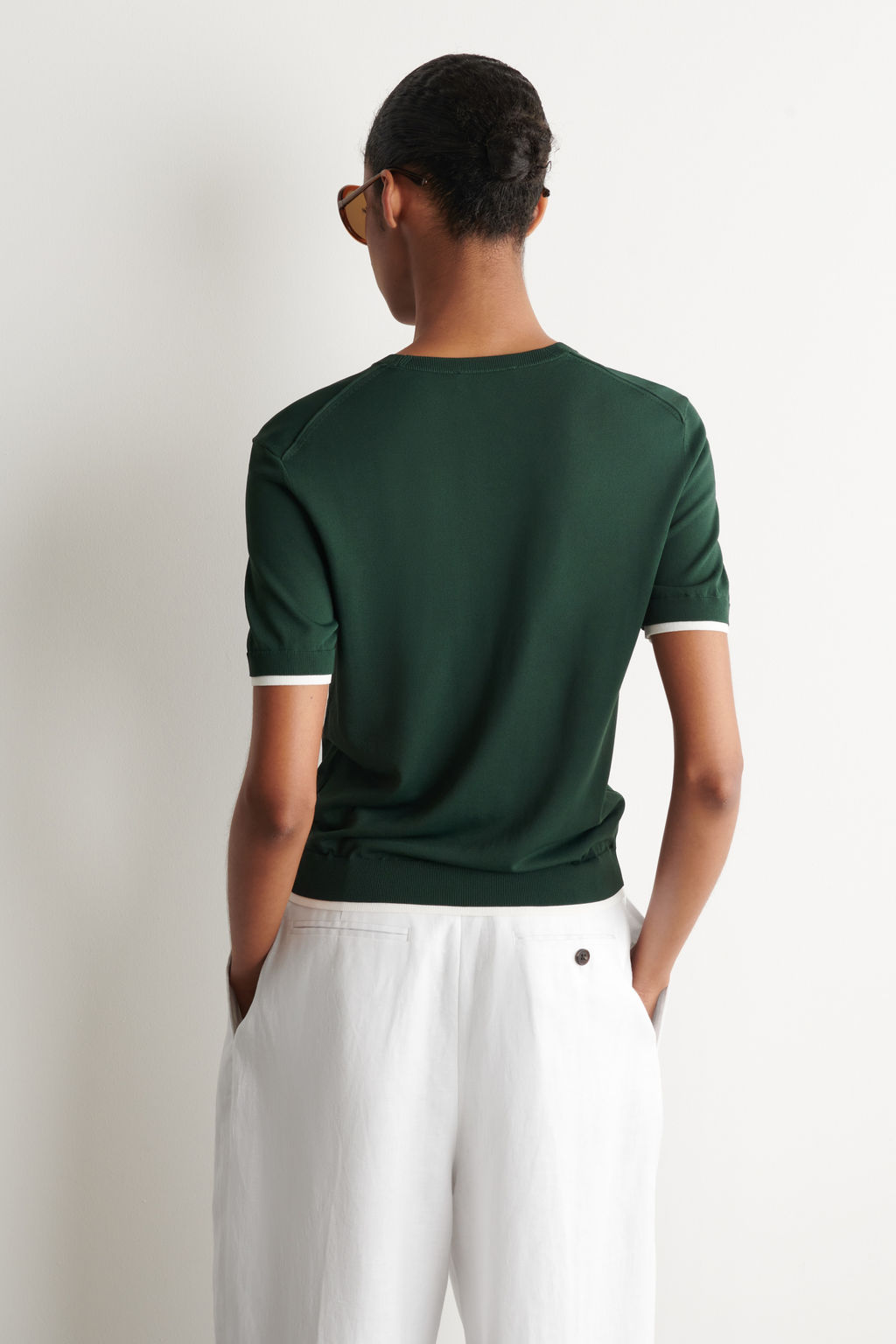 CAMISETA DE PUNTO CON DETALLE EN CONTRASTE - H&m фото 7