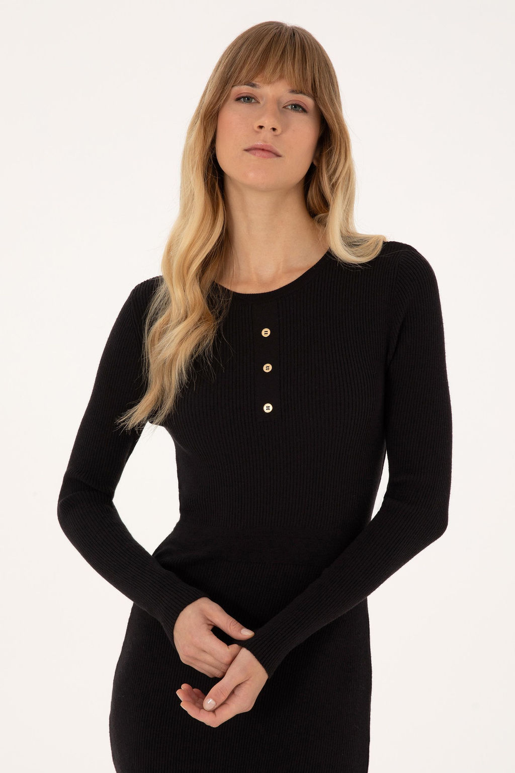 Kad_n Siyah Triko Elbise - U.s. polo assn фото 2