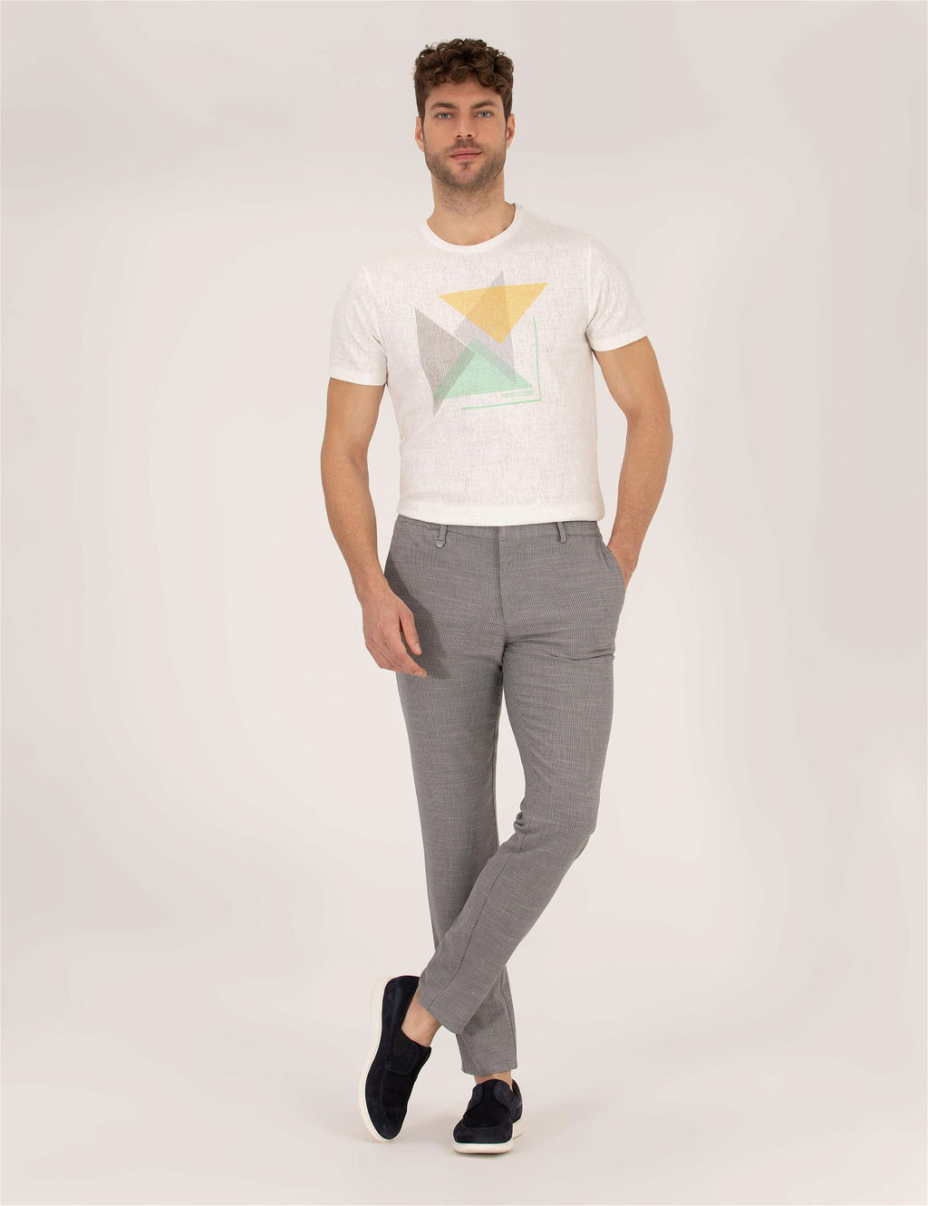 Gri Ex. Slim Fit Kuma_ Pantolon