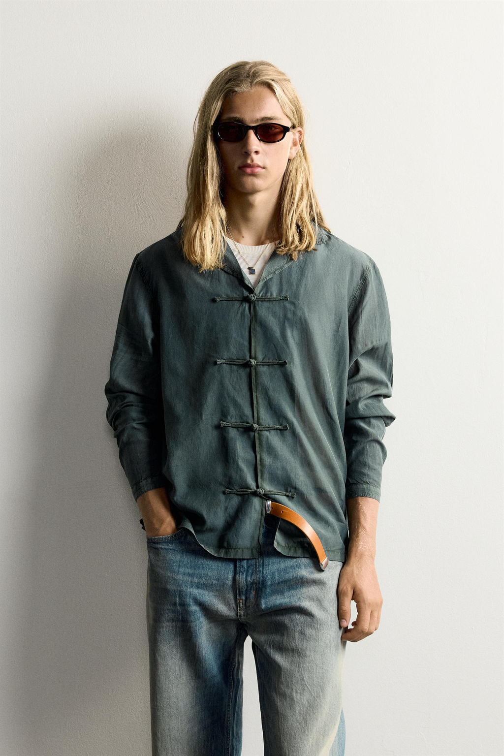 CAMISA FLUIDA ALAMARES / Verde - Zara фото 2