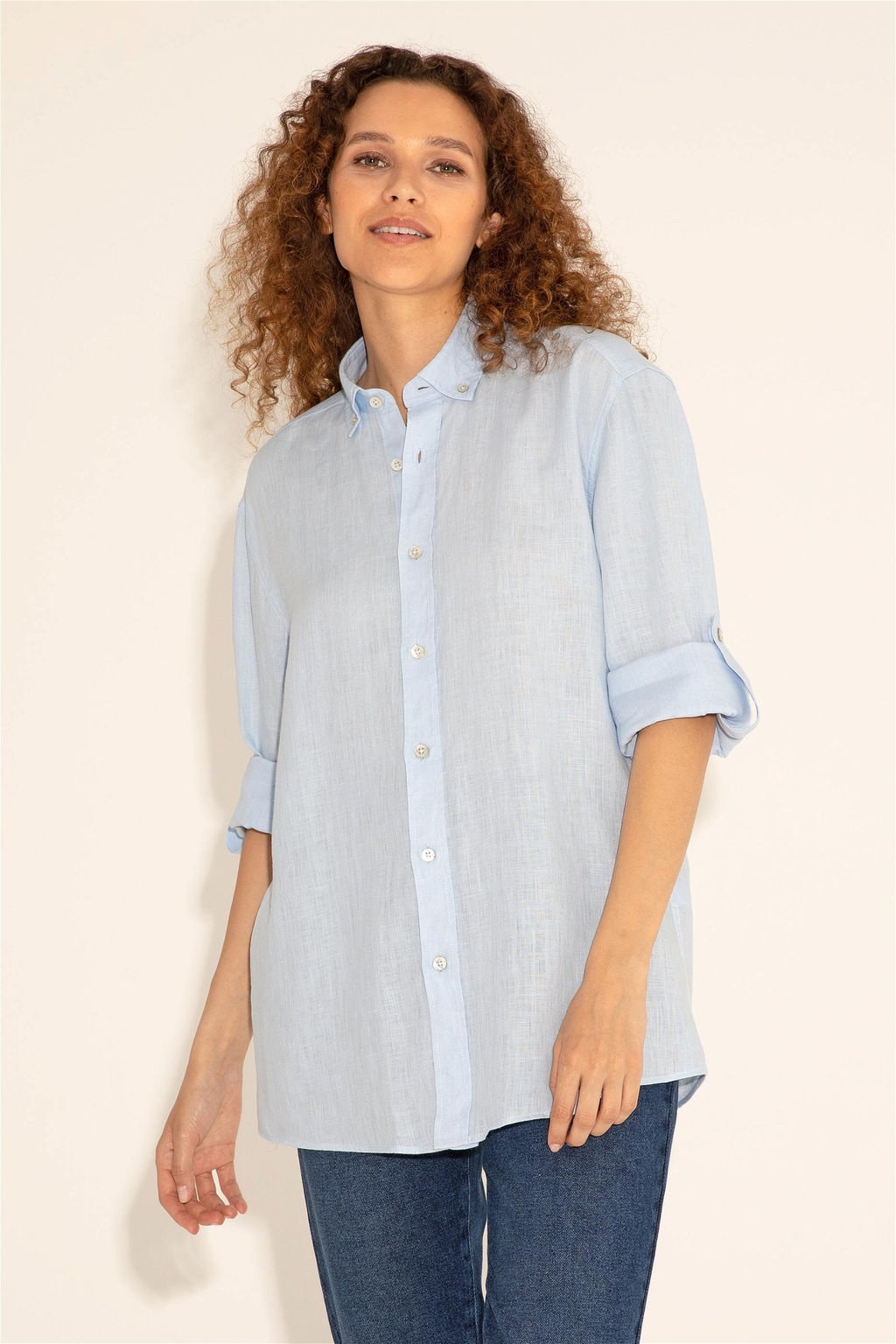 Мужская голубая рубашка с длинным рукавом - U.s. polo assn фото 10