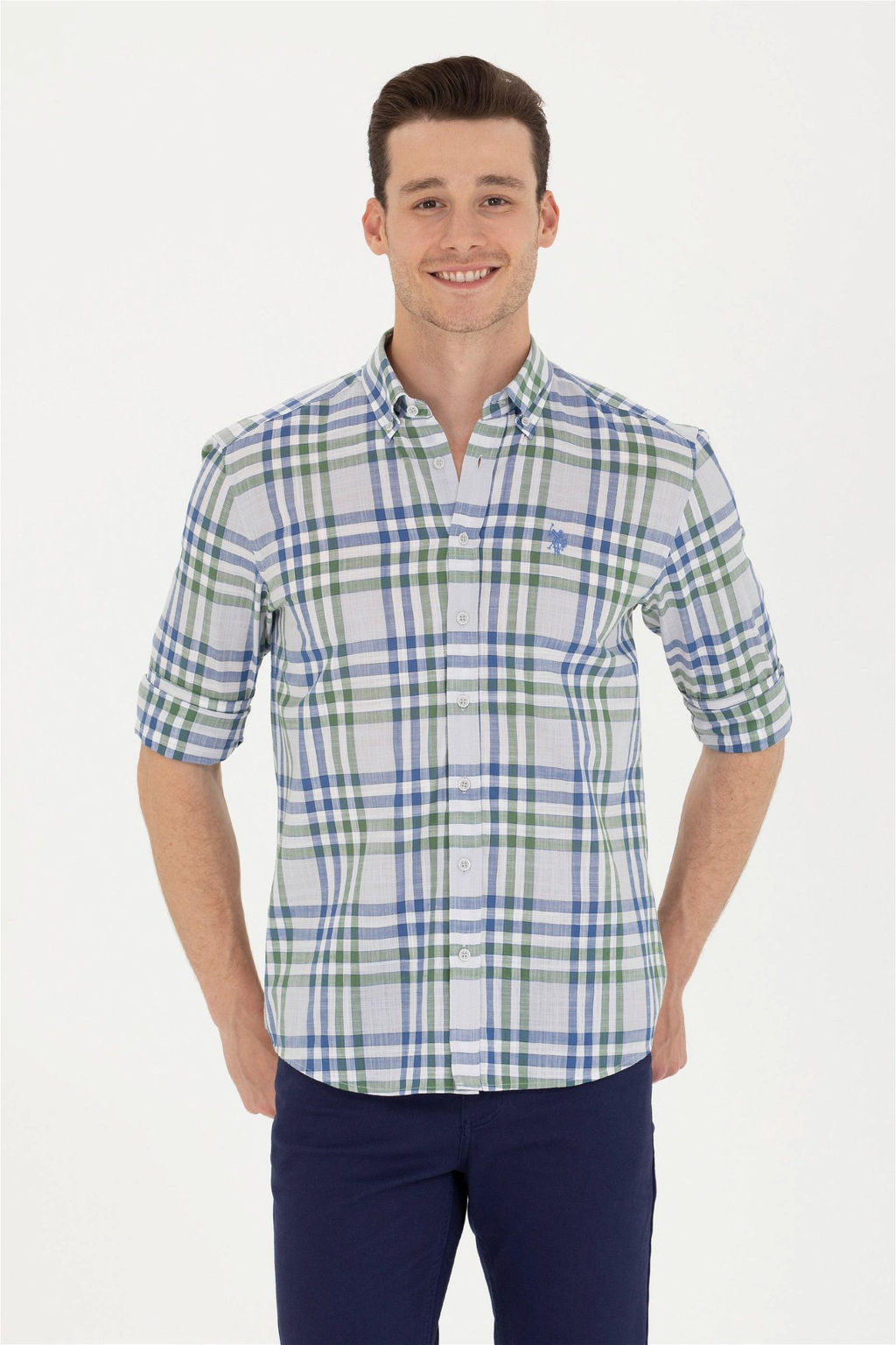 U. S. Polo Assn Мужская рубашка Saks в клетку - U.s. polo assn фото 8