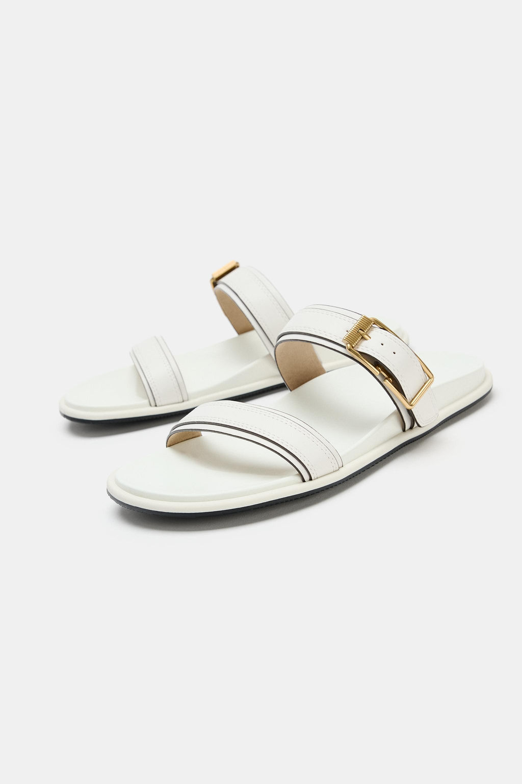 SANDALIA HEBILLA / Blanco Crudo - Zara фото 2