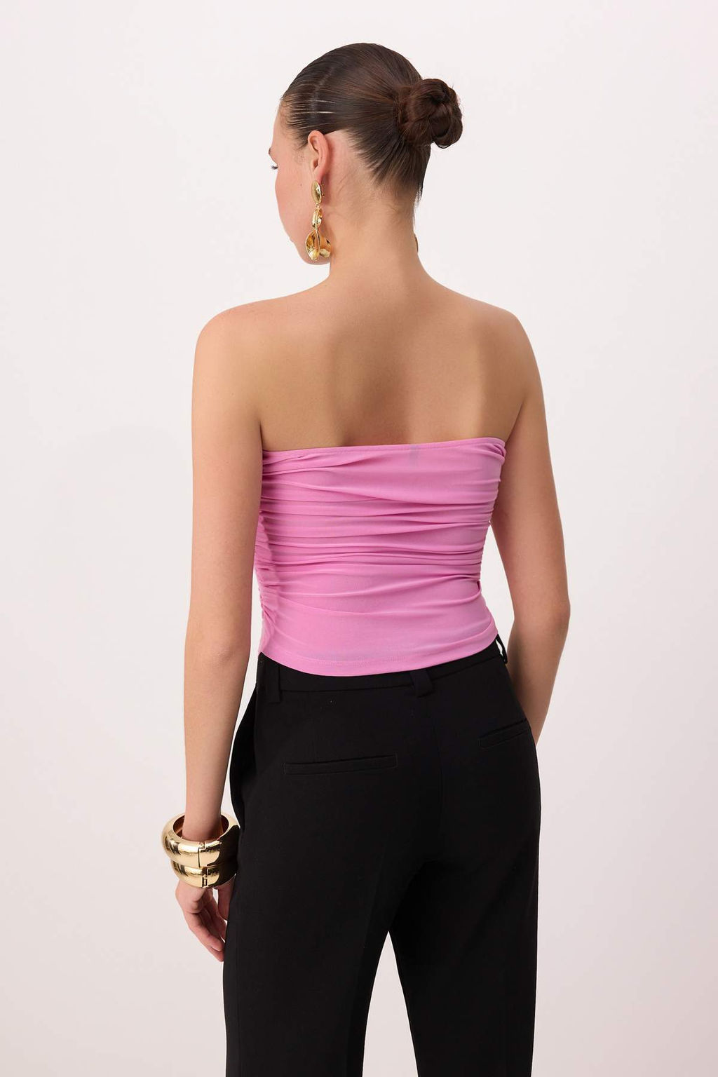 Trendyolmilla Limited Edition Siyah Aksesuar Detayl? Straplez Orme S?k Bluz TPRSS25BZ00032 фото 37