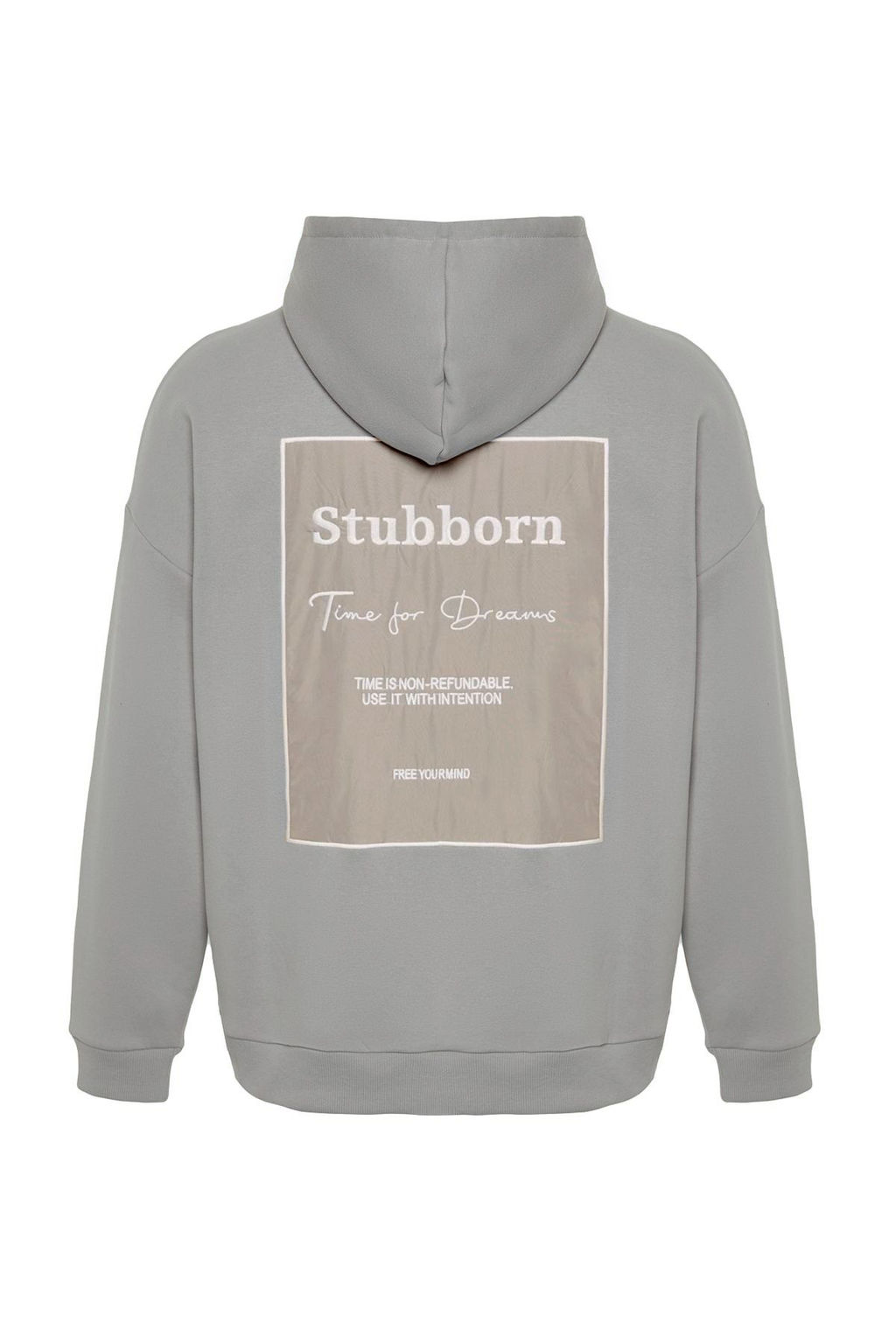 TRENDYOL MAN Premium Gri Oversize/Genis Kesim Ici Polar/S?cak Tutan Kapusonlu Sweatshirt TMNAW24SW00186 - Trendyolmilla фото 14