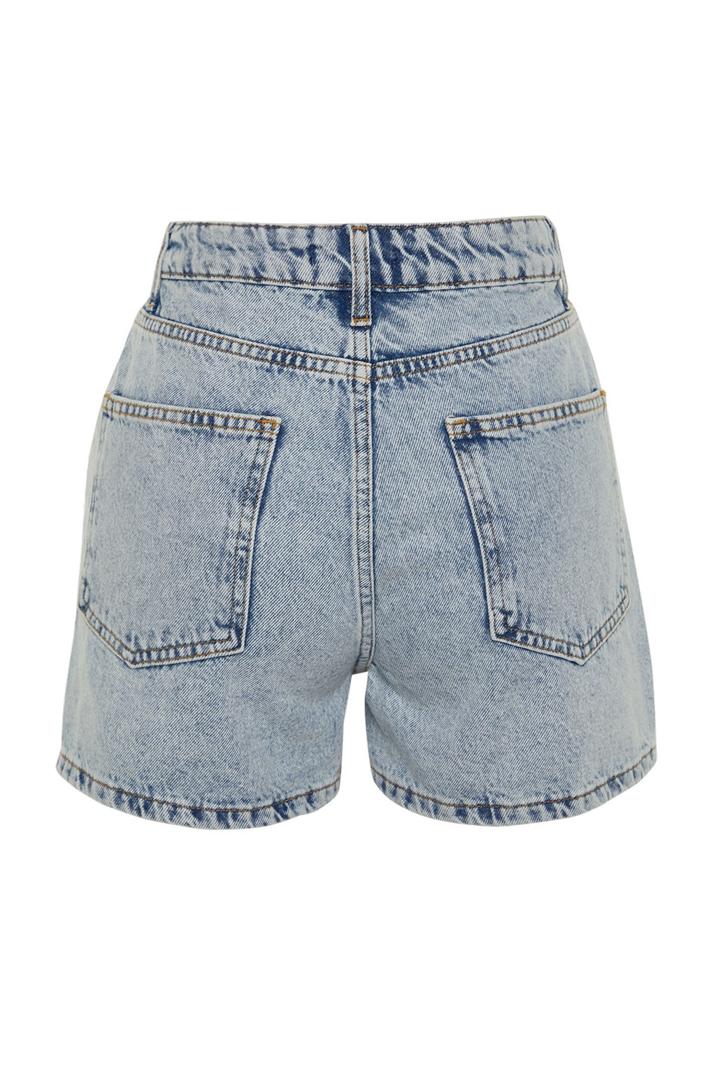 Ac?k Mavi Yuksek Bel City Boy Denim Sort TWOSS23SR00199