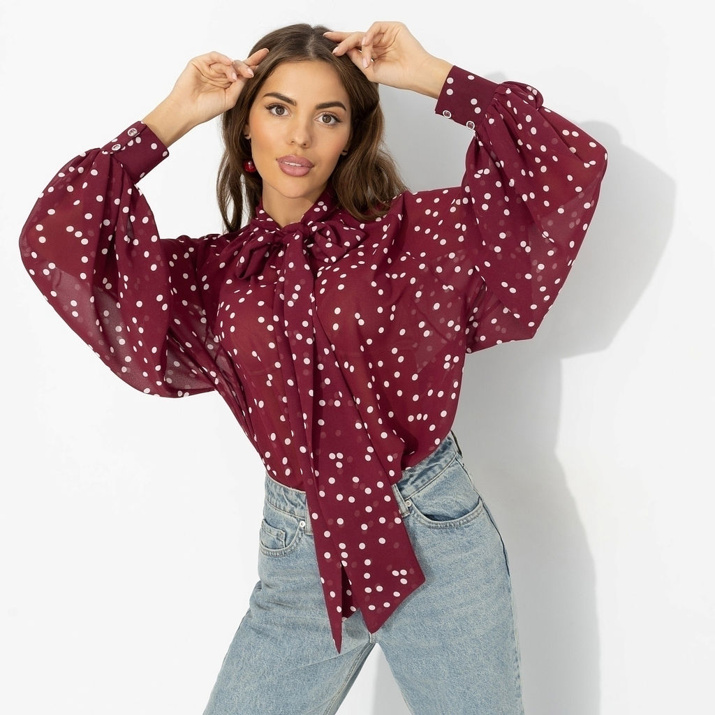 Блуза для счастья в любви, Привлекаю удачу (бордо) - Charutti фото 4