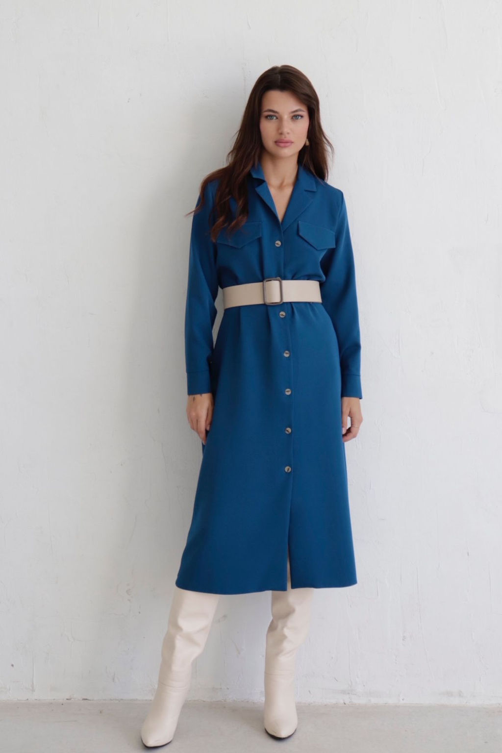 Платье-рубашка с английским воротником - Martichelli фото 5