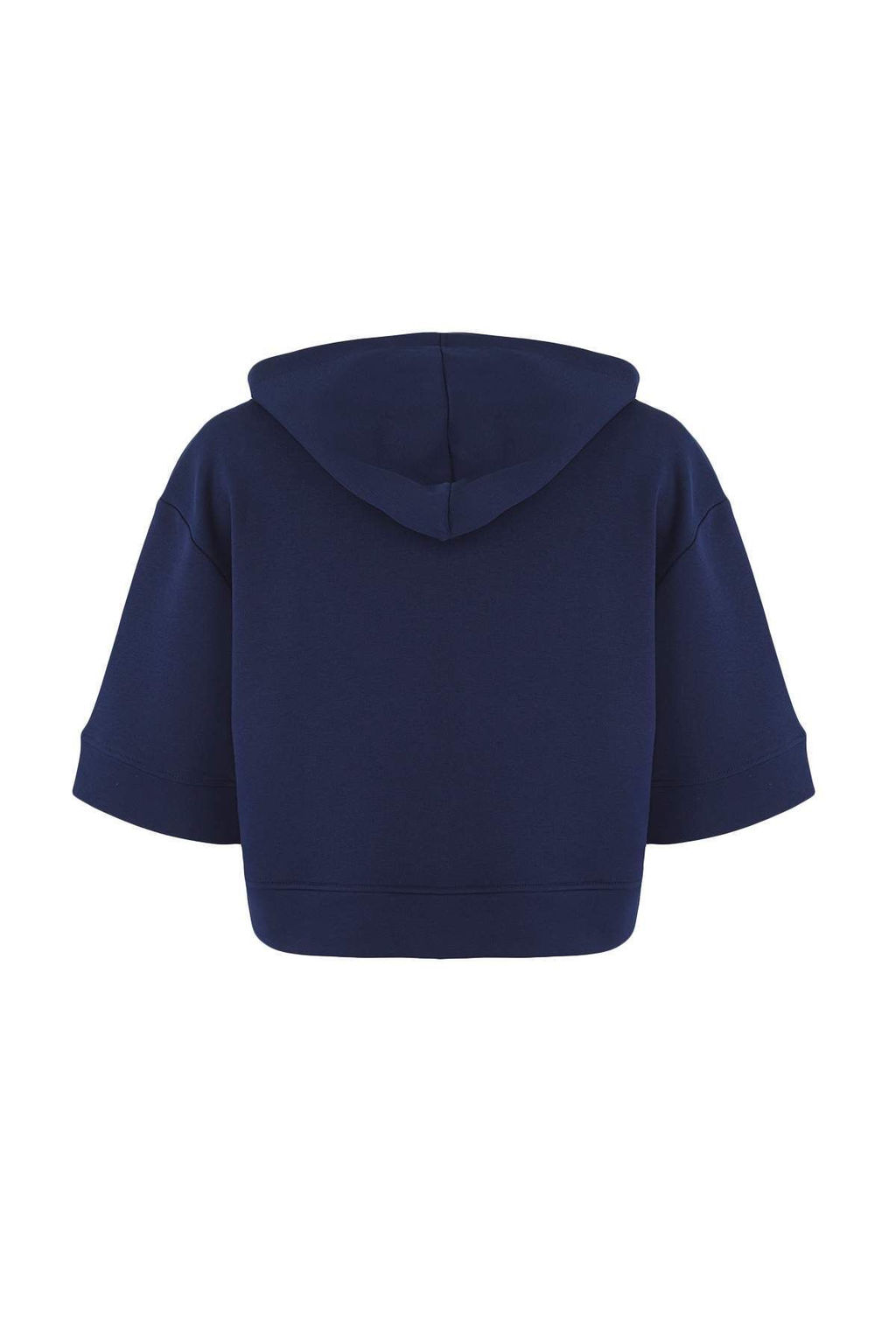 Lacivert Kapusonlu Fermuar Detayl? Truvakar Kol Kal?n Orme Sweatshirt TWOAW26SW00024