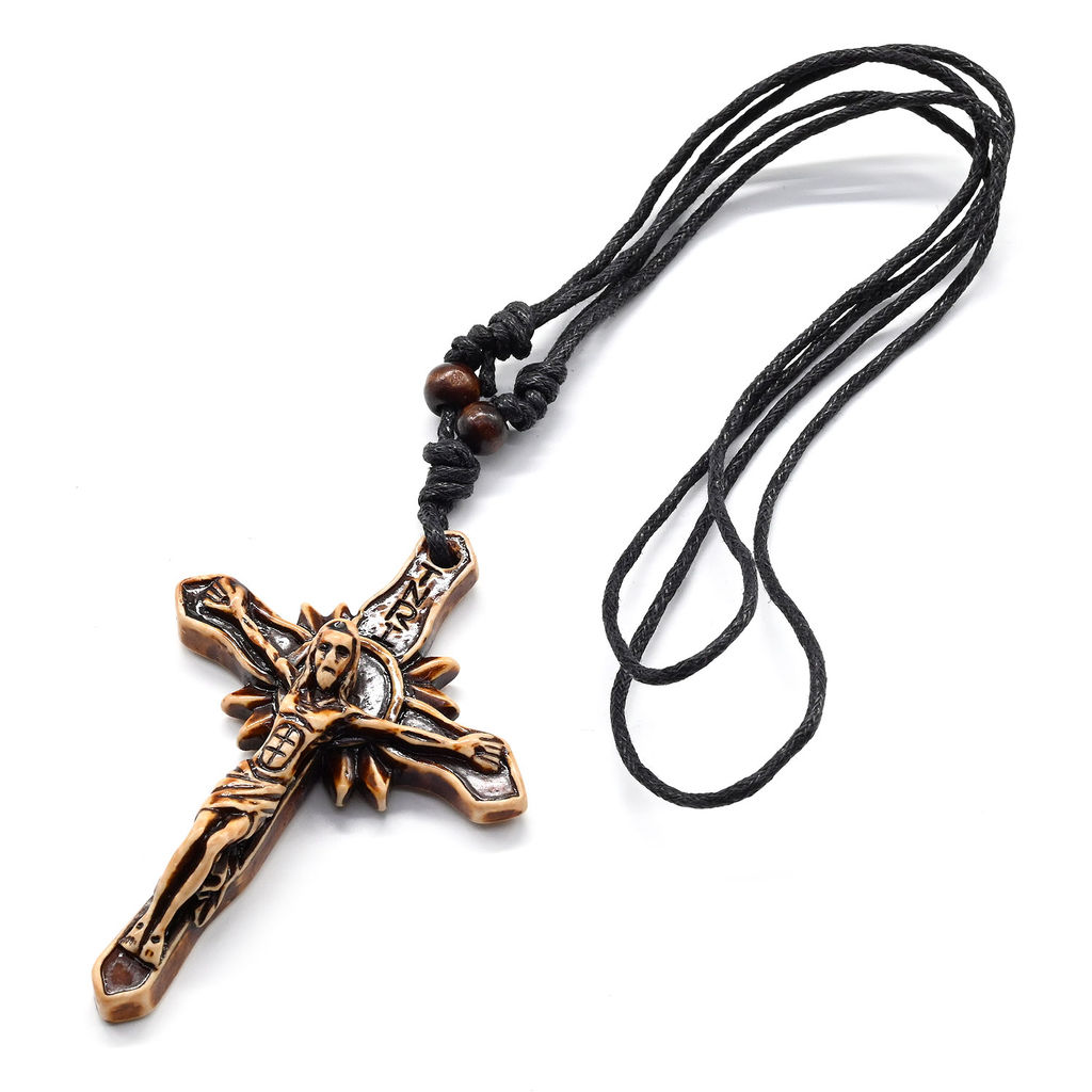 Подвеска Крест 52*74мм на шнурке 42-84см