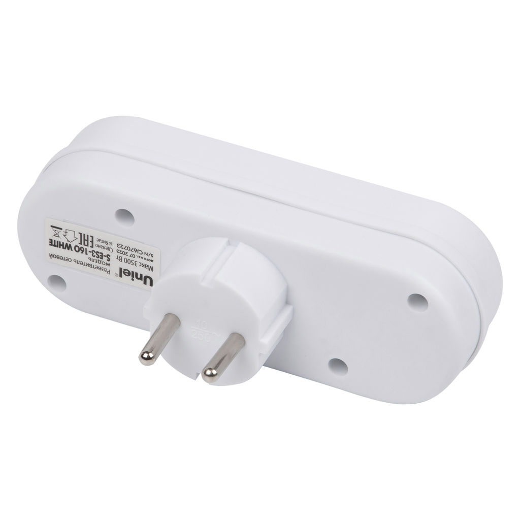 S-ES3-16O WHITE Разветвитель сетевой, б/з. 3 гнезда. 16А, 3500Вт. Белый. ТМ Uniel