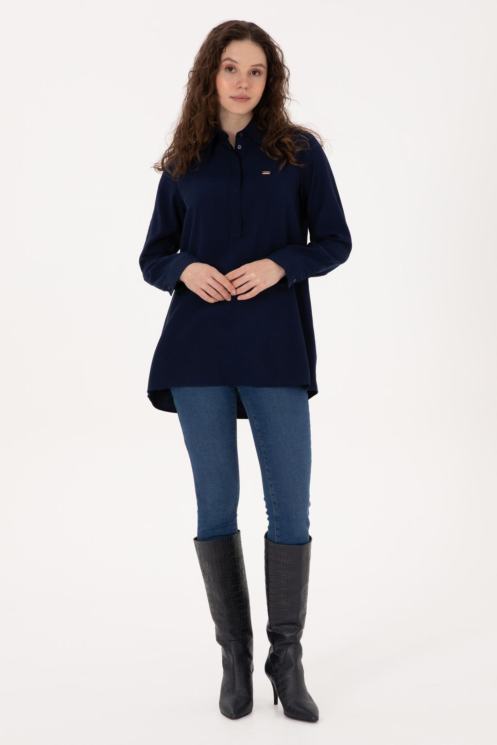 Kad_n Lacivert Uzun Kollu G_mlek - U.s. polo assn фото 4