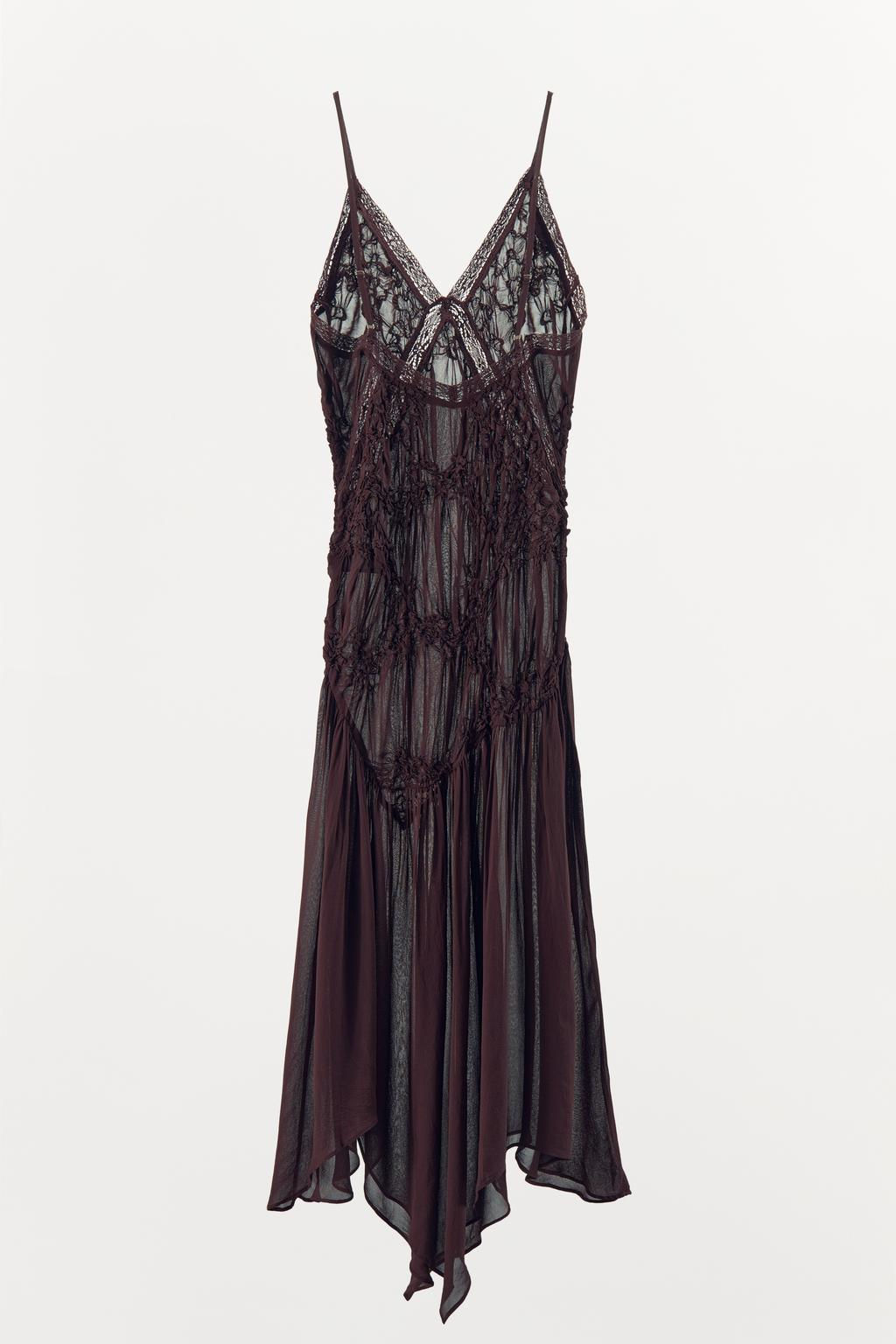 LACE TEXTURE DRESS - Zara фото 5