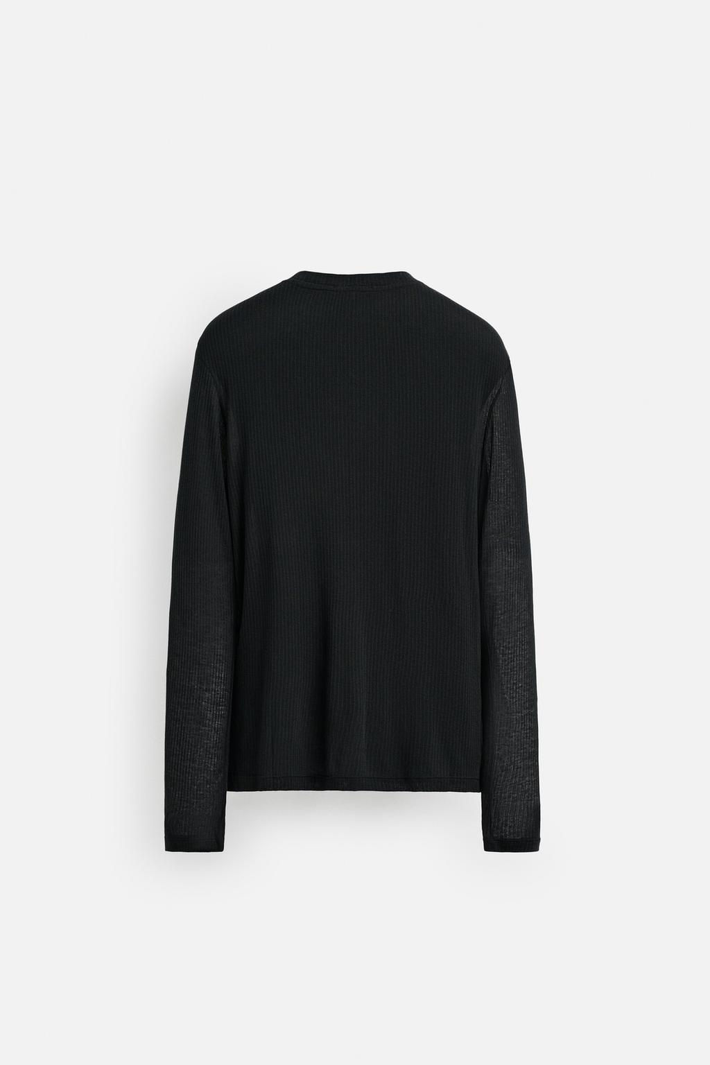 SEMI-SHEER LYOCELL T-SHIRT - Zara фото 9