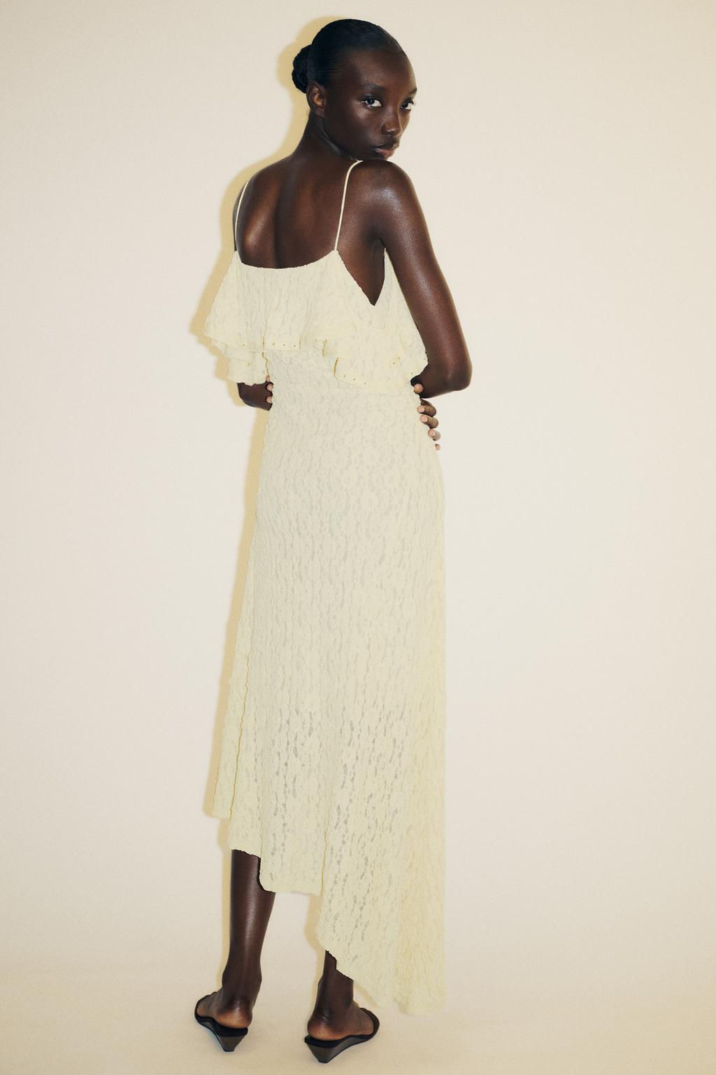 STUDDED LACE DRESS - Zara фото 6